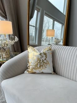 Elise Ivory Gold Pillow - 20" X 20" 15 Elise Ivory Gold Pillow - 20" X 20" -Home Essentials Shop image 5f847c2a 85fb 4c75 aff7 3a4b61543f2f new