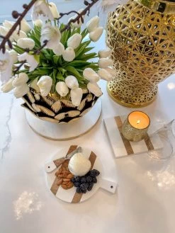 White Wash Mango Wood Paddle Board W/ Spreader (2 Shapes)