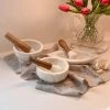 Marble Mortar And Pestle With Wooden Handle (3 Styles) -Home Essentials Shop image 65d19531 1560 455e 970f 5cd36aadbfff new