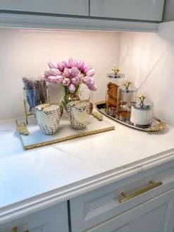 Silver Oval Tray With Gold Floral Handles -Home Essentials Shop image 706fcb83 0cfd 4d3d bce4 6219f85a2e4c new