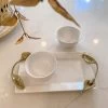 White Ceramic Tray With Serving Bowls And Gold Leaf -Home Essentials Shop image 71a2ee97 a561 4bf6 8c57 1e36d015a4b1 new 1