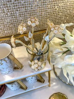 Set Of 4 Silver And Gold Dessert Spoons From The Hydrangea Collection -Home Essentials Shop image 71b765f3 98bd 4a57 ba82 be7f4eed7102 new