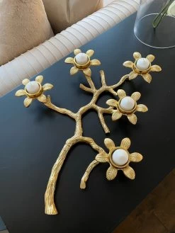 Gold Flower Branch 5 Tealight Candle Holder -Home Essentials Shop image 7a63d46e af7f 4d48 9551 8a53f6728d7e new