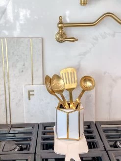 Matte Gold Slotted Serving Spoon -Home Essentials Shop image 825c99bf 25e5 4be4 b451 6597eade0950 new