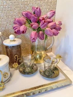 Glass And Gold Ombre Pitcher