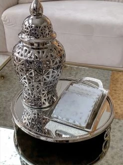 Marble Coasters W/ Silver Trim And Tray Set -Home Essentials Shop image 87a89401 94a9 4ddd 9cd9 154a9057da35 new