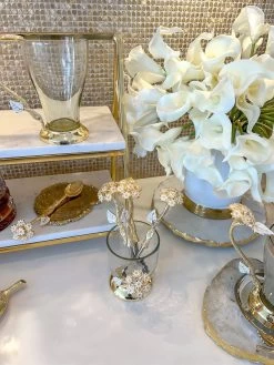 Set Of 4 Silver And Gold Dessert Spoons From The Hydrangea Collection -Home Essentials Shop image 89024e60 a11f 4d63 b89f 11a15c8b6e65 new