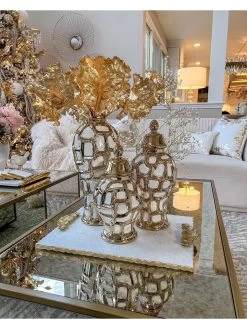 Gold & White Ginger Jar (3 Sizes) -Home Essentials Shop image 89fa1225 5564 4f93 9054 3cdc2205f027 new 1