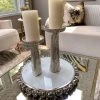 Silver Branch Pedestal Candle Holder (2 Sizes)