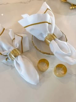 Gold Napkin Rings Set Of 4