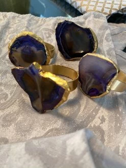 Set Of 4 Agate Napkin Rings (2 Colors) -Home Essentials Shop image 91eff649 6d33 459e 89f0 ed395b418852 new