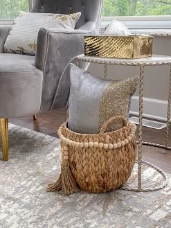 Set Of 2 Braided Baskets With Beaded Tassels -Home Essentials Shop image 95e5c441 ec00 47d9 bc29 85846431a06a new