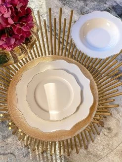 Gold Edge White 12 Piece Dining Set -Home Essentials Shop image a24b4f14 4215 43de a464 0b0f42593121 new