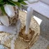Gold Lotus Flower Candle Holder