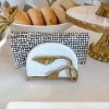 White Ceramic Napkin Holder With Gold Leaf -Home Essentials Shop image a4d27ad0 21e0 4d33 8cfd 68a281437a26 new