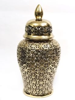 Extra-Oversized Gold Pierced Patterned Floor Ginger Jar -Home Essentials Shop image ac4b33fd cc0d 47b7 b2cb 586156508e29 new 1