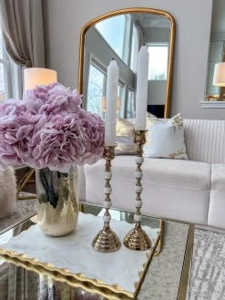 White And Gold Beaded Candleholders (2 Sizes) -Home Essentials Shop image aefe364b 2fac 4900 95d6 ff1a2cdd86ff new