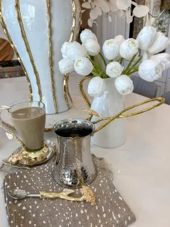Gold & Silver Milk Warmer From The Hydrangea Collection -Home Essentials Shop image b3c2145f 6f1d 4482 8aa7 ae36b0c7df52 new 1