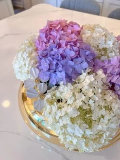 Large Gold Metal Round Bowl Vase From The White Jeweled Flower Collection -Home Essentials Shop image b434c639 fe59 41e3 8cec 974f256508e8 new 1