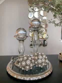 Large Round Glass Tray With Silver Handles And Ruffled Edge -Home Essentials Shop image babef420 70de 4162 aa90 219a4e6c0d22 new 1