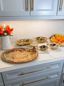 Gold And White Snack Bowl And Spoon Set -Home Essentials Shop image bba6904c da0f 4728 b1c5 7f7c88eea044 new