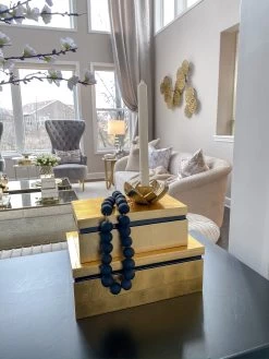 Gold Leaf Lacquer Decorative Box (2 Sizes) -Home Essentials Shop image bde2731e 235f 4d90 8c10 1429a43816a6