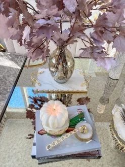 White And Gold Pumpkin Candle (2 Sizes) -Home Essentials Shop image c0404ead 8c9b 46c0 bb71 6b879a959f24 new 1