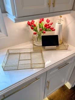 Set Of 2 Gold Metal Organization Baskets -Home Essentials Shop image c4e776d0 154a 4b0e bfce c85306f9ce7c new