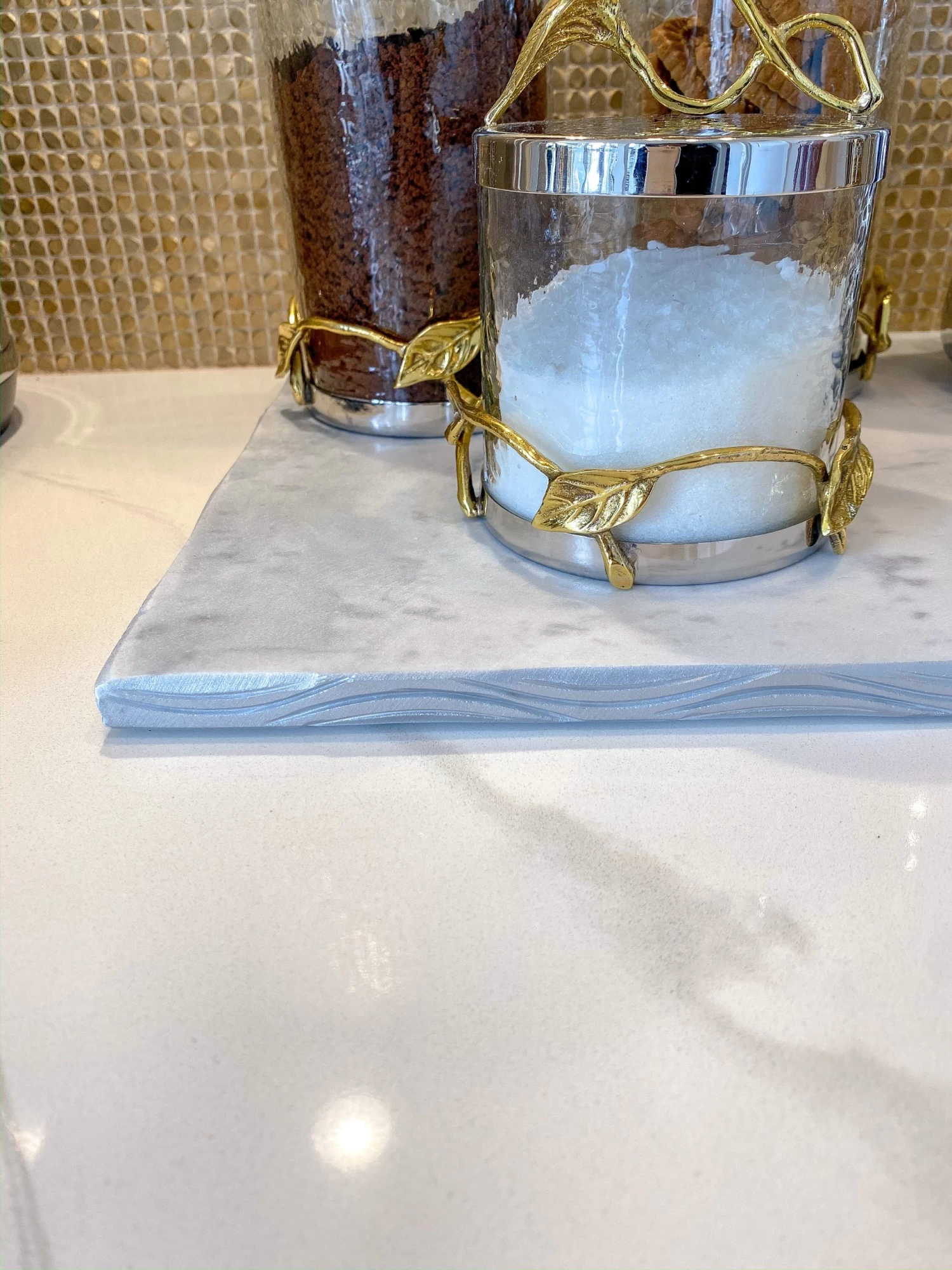 Silver Edged Marble Tray 4 Silver Edged Marble Tray - Image 2