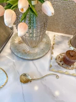 Gold Flower Petal Spoon Rest ( 2 Sizes )