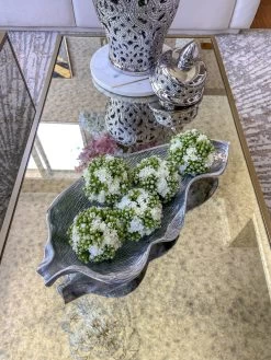 Silver Oblong Leaf Tray