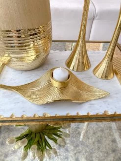 Gold Leaf Tea Light Holder -Home Essentials Shop image c7e47e2d a811 4396 8912 1a7b61a553a4 new