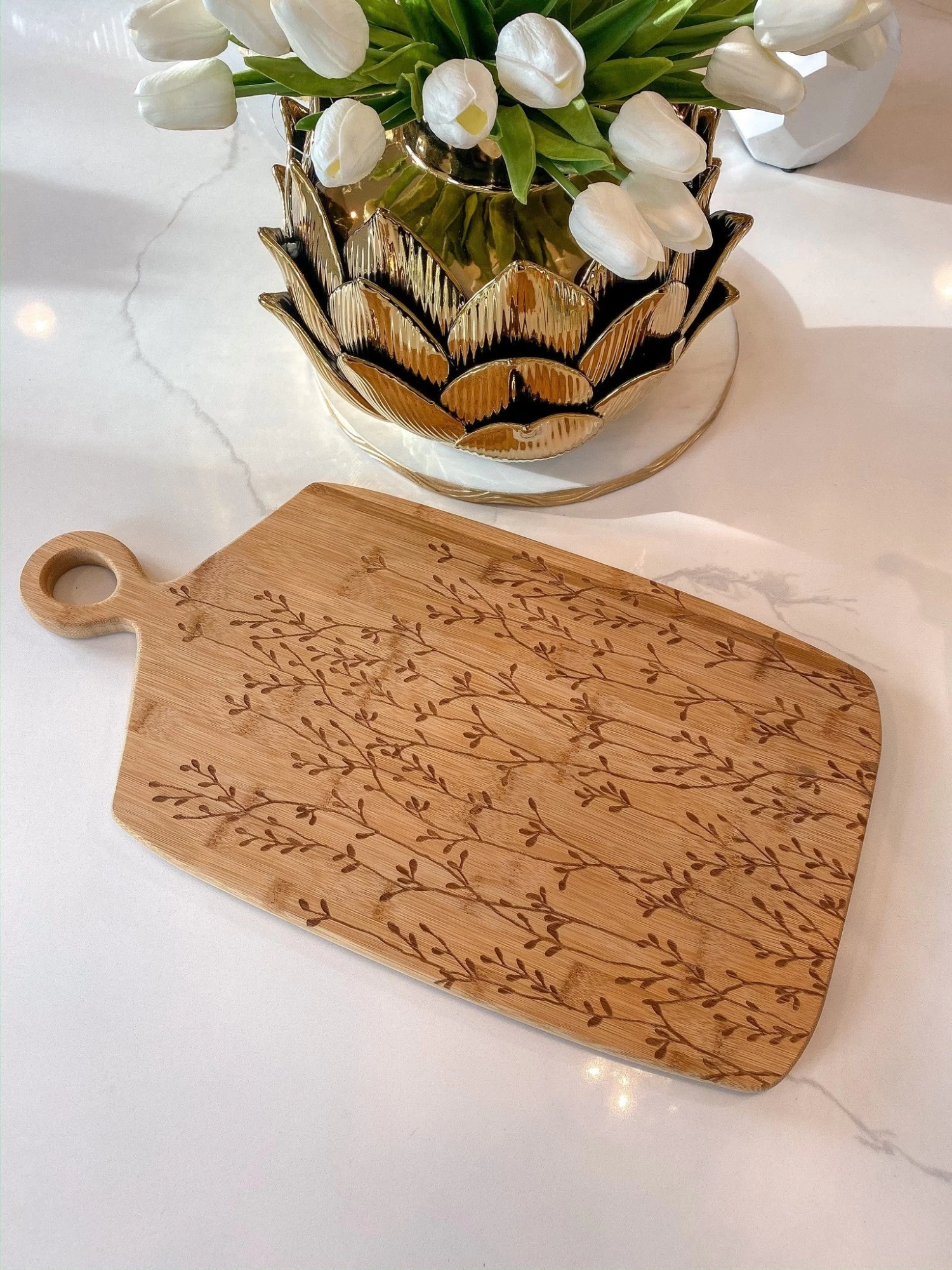 Large Vine Rectangle Bamboo Board 4 Large Vine Rectangle Bamboo Board - Image 2