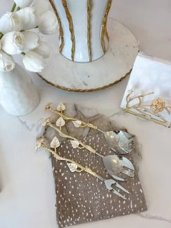 Set Of 3 Salad Servers From The Hydrangea Collection