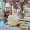 White And Gold Pumpkin Candle (2 Sizes) -Home Essentials Shop image d32884a8 9a5b 4535 97da 16059d9b1e11 new