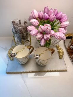 Set Of 4 Floral Twist Tea Spoons