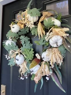 Pumpkin And Leaf Wreath