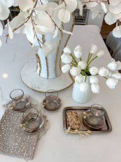 Gold Rectangular Tray With Leaf & Flower Design -Home Essentials Shop image d5b7ec4d ed7a 466c a44d cdbc23e9d5bd new 1