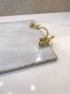 Large Rectangular Marble Tray With Gold Pomegranate Handles 8 Large Rectangular Marble Tray With Gold Pomegranate Handles -Home Essentials Shop image d9d650b2 cff9 41de 8d55 476e5356630a new
