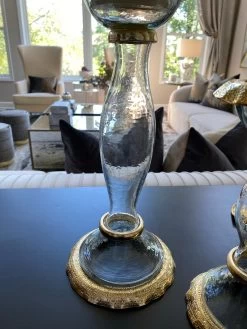 Glass Candle Holders With Gold Ruffle Detail (2 Sizes) 18 Glass Candle Holders With Gold Ruffle Detail (2 Sizes) -Home Essentials Shop image defc87bc 621b 4a43 b024 c0612c2719c3 new