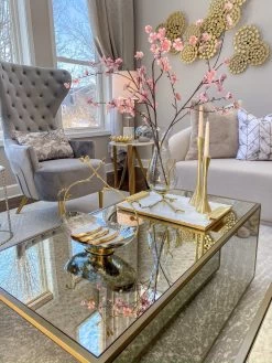 Basket W/ Gold Branch Handle -Home Essentials Shop image dfec6689 90fd 4581 b4d7 6b67fce89853 new