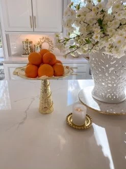 Gold Detailed Pedestal Cake Stand