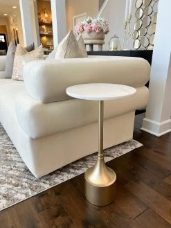 Gold Metal Accent Table With Marble Top -Home Essentials Shop image f04cc633 1a8e 4cc6 80bf 2a492361287a new