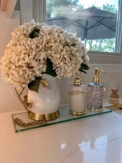 Glass Tray With Gold Metal Leaf Design From The Jasmine Collection -Home Essentials Shop image f76c943b 1a82 4654 a91f 8fc9f39647e0 new