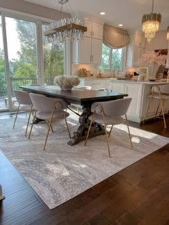 Inspire Me! Home Décor Brushstrokes Area Rug - Cream Grey