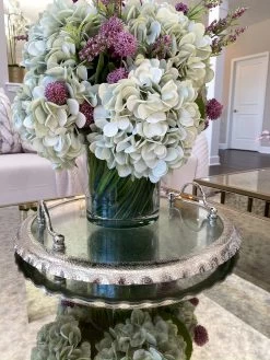 Large Round Glass Tray With Silver Handles And Ruffled Edge -Home Essentials Shop image fe6dcf99 61c9 4a97 8a95 a671ed5b098e new