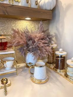 Faux Dried Blush Tones Grass Stem (2 Colors)