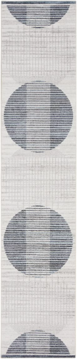 Astra Machine Washable Area Rug - Ivory Blue