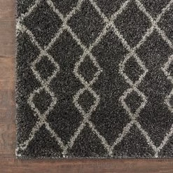 Geometric Shag Area Rug - Charcoal -Home Essentials Shop kylz8ssbwqjwo7bvxhgl