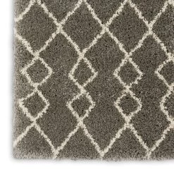 Geometric Shag Area Rug - Silver -Home Essentials Shop mwojihe7wctky2qw69ij